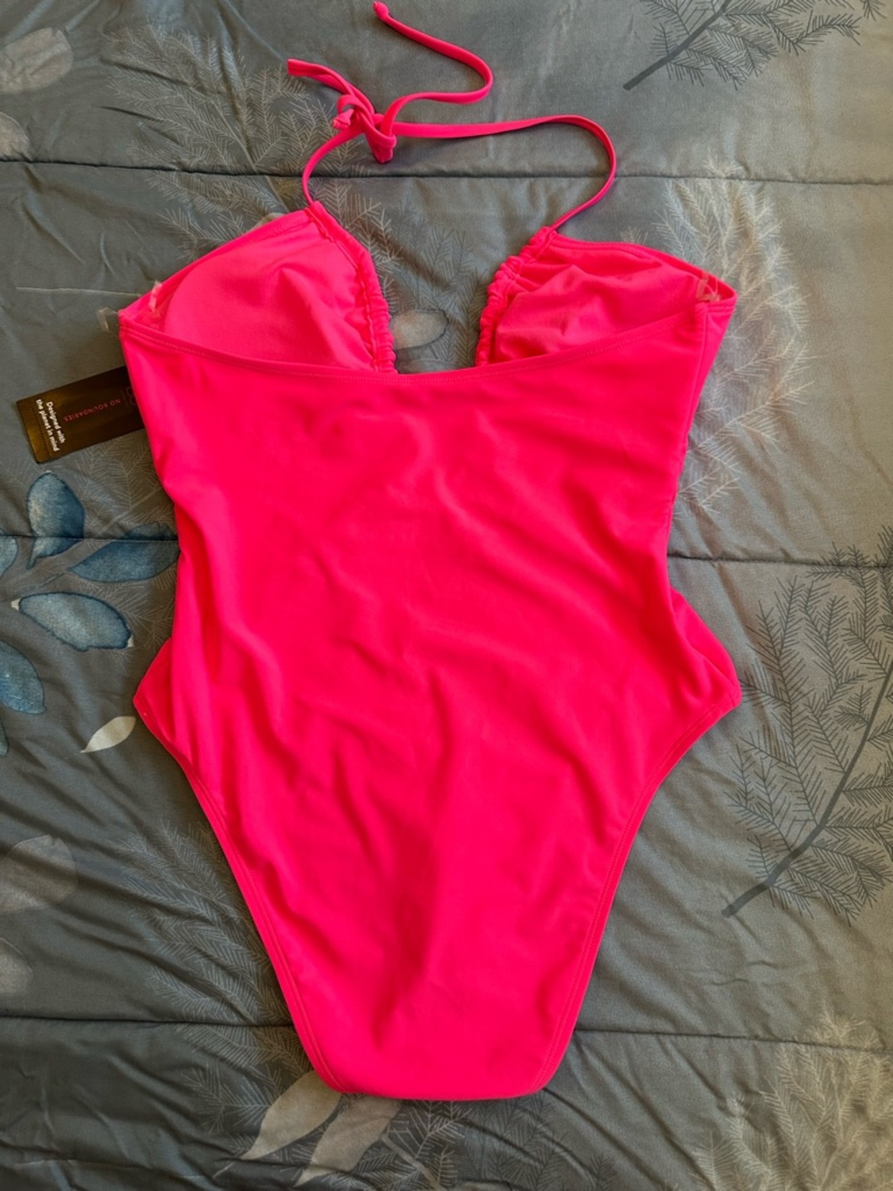 NWTS No Boundaries Juniors Bright Hot Pink One-Piece Swimsuit Sz L 11/13 - Picture 2 of 7